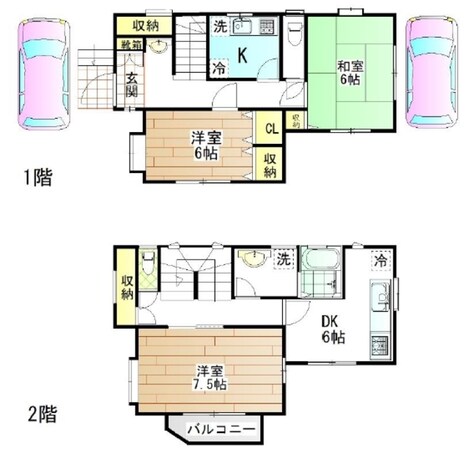 神宝町貸戸建ての物件間取画像